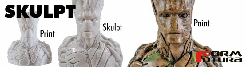 Modelos 3D impresos en 3D con Thibra Skulpt de Formfutura